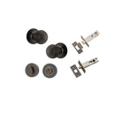 Door Knob Guildford Round Rose Concealed Fix Signature Brass D52xP78mm BP60mm Privacy Kit, Tube Latch Split Cam 'T' Striker Signature Brass Backset 60mm, Privacy Bolt Round Bolt Signature Brass Backset 60mm, Privacy Turn Oval Concealed Fix Round S… in Signature Brass
