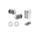 Door Knob Guildford Round Rose Concealed Fix Brushed Chrome D52xP78mm BP60mm Entrance Kit, Mortice Lock Euro Brushed Chrome CTC85mm Backset 60mm, Euro Cylinder Dual Function 5 Pin Brushed Chrome L65mm KA1, Escutcheon Euro Concealed Fix Round Pair … in Brushed Chrome
