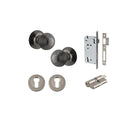 Door Knob Guildford Round Rose Concealed Fix Distressed Nickel D52xP78mm BP60mm Entrance Kit, Mortice Lock Euro Distressed Nickel CTC85mm Backset 60mm, Euro Cylinder Dual Function 5 Pin Distressed Nickel L65mm KA1, Escutcheon Euro Concealed Fix Ro… in Distressed Nickel