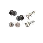 Door Knob Guildford Round Rose Concealed Fix Distressed Nickel D52xP78mm BP60mm Privacy Kit, Tube Latch Split Cam 'T' Striker Distressed Nickel Backset 60mm, Privacy Bolt Round Bolt Distressed Nickel Backset 60mm, Privacy Turn Oval Concealed Fix R… in Distressed Nickel