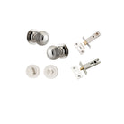 Door Knob Guildford Round Rose Concealed Fix Polished Nickel D52xP78mm BP60mm Privacy Kit, Tube Latch Split Cam 'T' Striker Polished Nickel Backset 60mm, Privacy Bolt Round Bolt Polished Nickel Backset 60mm, Privacy Turn Oval Concealed Fix Round P… in Polished Nickel