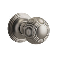 Door Knob Guildford Round Rose Concealed Fix Satin Nickel D52xP78mm BP60mm in Satin Nickel