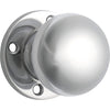 Door Knob Retro Fit Round Rose Pair Chrome Plated D54xP59mm BP60mm in Chrome Plated