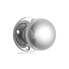 Door Knob Retro Fit Round Rose Pair Chrome Plated D54xP59mm BP60mm in Chrome Plated