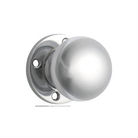 Door Knob Retro Fit Round Rose Pair Chrome Plated D54xP59mm BP60mm in Chrome Plated
