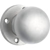Door Knob Retro Fit Round Rose Pair Satin Chrome D54xP59mm BP60mm in Satin Chrome