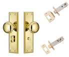 Door Knob Milton Polished Brass Privacy Set in Polished Brass
