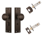 Door Knob Milton Antique Brass Privacy Set in Antique Brass