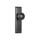 Door Knob Milton Latch Pair Antique Copper H200xW50xP73mm in Antique Copper