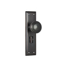 Door Knob Milton Privacy Pair Antique Copper H200xW50xP73mm in Antique Copper