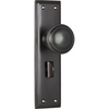 Door Knob Milton Privacy Pair Antique Copper H200xW50xP73mm in Antique Copper
