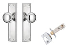Door Knob Milton Chrome Plated Passage Set in Chrome Plated