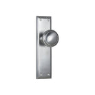 Door Knob Milton Latch Pair Satin Chrome H200xW50xP73mm in Satin Chrome