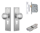 Door Knob Milton Satin Chrome Passage Set in Satin Chrome