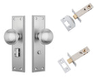 Door Knob Milton Satin Chrome Privacy Set in Satin Chrome