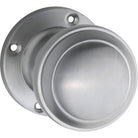 Door Knob Milton Round Rose Pair Satin Chrome D54xP65mm BP57mm in Satin Chrome