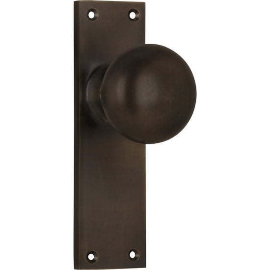 Door Knob Victorian Latch Pair Antique Brass H152xW42xP75mm in Antique Brass