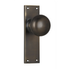 Door Knob Victorian Latch Pair Antique Brass H152xW42xP75mm in Antique Brass