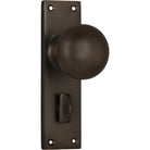 Door Knob Victorian Privacy Pair Antique Brass H152xW42xP75mm in Antique Brass