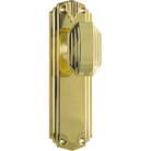 Door Knob Napier Art Deco Latch Pair Polished Brass H178xW54xP50mm in Polished Brass