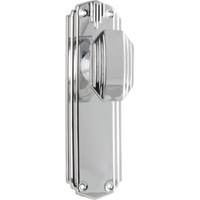 Door Knob Napier Art Deco Latch Pair Chrome Plated H178xW54xP50mm in Chrome Plated