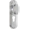 Door Knob Napier Art Deco Euro Pair Chrome Plated H178xW54xP50mm in Chrome Plated