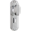 Door Knob Napier Art Deco Privacy Pair Chrome Plated H178xW54xP50mm in Chrome Plated