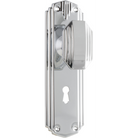 Door Knob Napier Art Deco Lock Pair Chrome Plated H178xW54xP50mm in Chrome Plated