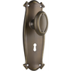 Door Knob Bungalow Lock Pair Antique Brass H197xW68xP60mm in Antique Brass