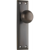 Door Knob Richmond Latch Pair Antique Brass H200xW50xP62mm in Antique Brass