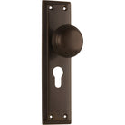 Door Knob Richmond Euro Pair Antique Brass H200xW50xP62mm in Antique Brass