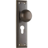 Door Knob Richmond Euro Pair Antique Brass H200xW50xP62mm in Antique Brass
