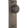 Door Knob Edwardian Latch Pair Antique Brass H185xW60xP57mm in Antique Brass