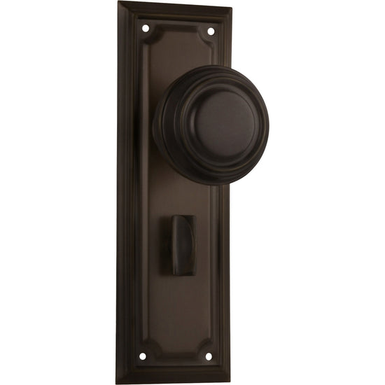 Door Knob Edwardian Privacy Pair Antique Brass H185xW60xP57mm in Antique Brass