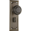 Door Knob Edwardian Privacy Pair Antique Brass H185xW60xP57mm in Antique Brass