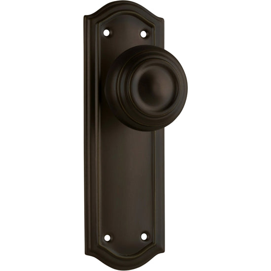 Door Knob Kensington Latch Pair Antique Brass H175xP57xW58mm in Antique Brass