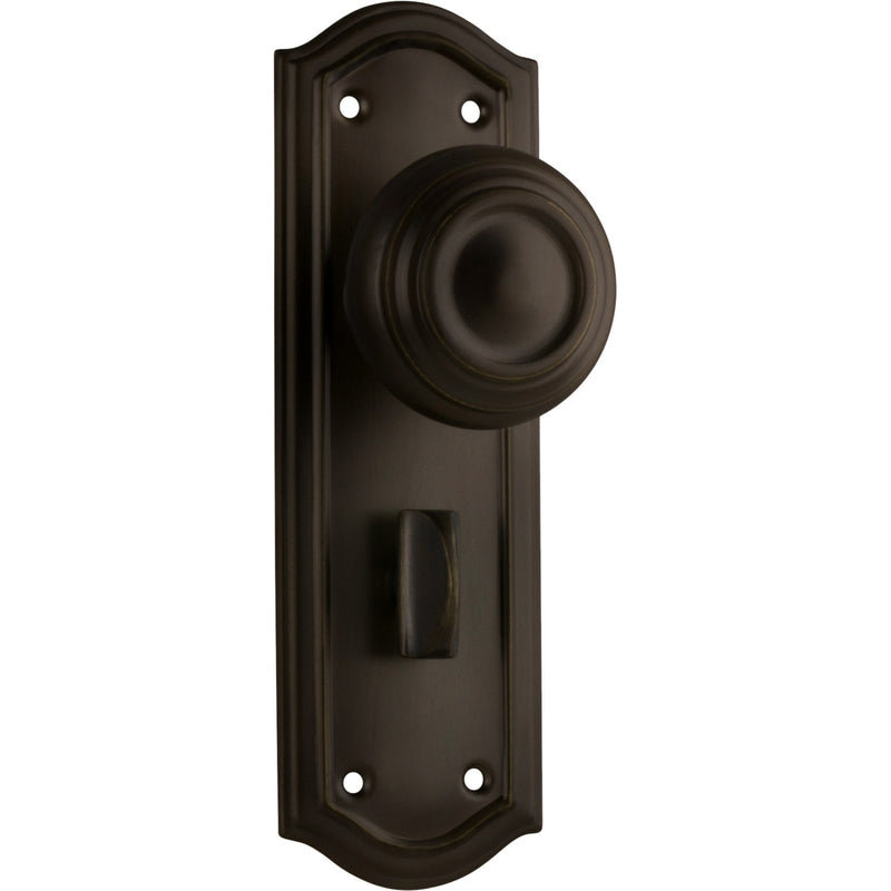 Door Knob Kensington Privacy Pair Antique Brass H175xP57xW58mm in Antique Brass