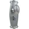 Door Knob Bungalow Privacy Pair Satin Chrome H197xW68xP60mm in Satin Chrome