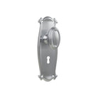 Door Knob Bungalow Lock Pair Satin Chrome H197xW68xP60mm in Satin Chrome