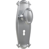 Door Knob Bungalow Lock Pair Satin Chrome H197xW68xP60mm in Satin Chrome