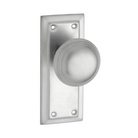 Door Knob Richmond Latch Pair Satin Chrome H125xW50xP62mm in Satin Chrome