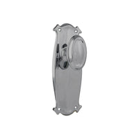 Door Knob Bungalow Latch Pair Chrome Plated H197xW68xP60mm in Chrome Plated