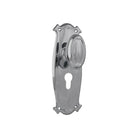 Door Knob Bungalow Euro Pair Chrome Plated H197xW68xP60mm in Chrome Plated