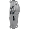 Door Knob Bungalow Privacy Pair Chrome Plated H197xW68xP60mm in Chrome Plated