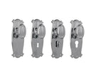 Door Knob Bungalow Lock Pair Chrome Plated H197xW68xP60mm in Chrome Plated
