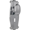 Door Knob Bungalow Lock Pair Chrome Plated H197xW68xP60mm in Chrome Plated