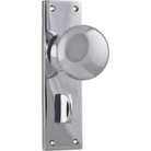 Door Knob Victorian Privacy Pair Chrome Plated H152xW42xP75mm in Chrome Plated