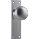 Door Knob Victorian Latch Pair Satin Chrome H152xW42xP75mm in Satin Chrome