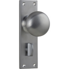 Door Knob Victorian Privacy Pair Satin Chrome H152xW42xP75mm in Satin Chrome