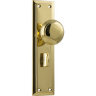 Door Knob Richmond Privacy Pair Polished Brass H200xW50xP62mm in Polished Brass